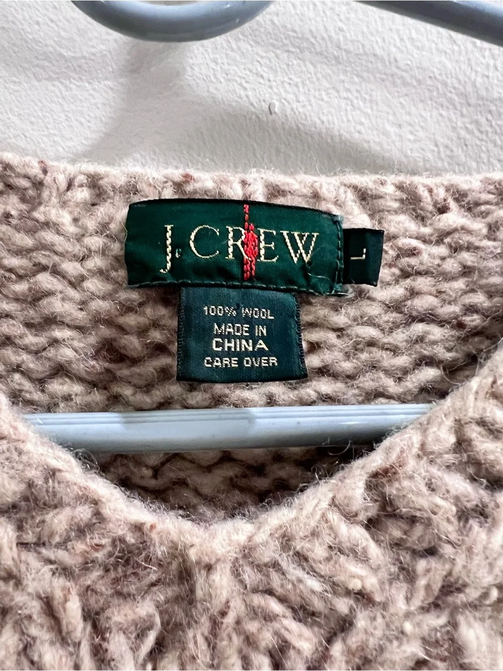Vintage 90s J. Crew Green Tag 100% Wool Chunky Knit Sweater